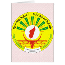 Detalle del escudo de armas de Madagascar Tarjeta