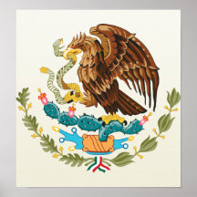 Detalle del escudo de armas de México Impresiones