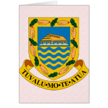 Detalle del escudo de armas de Tuvalu Tarjeton