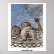 Detalle del fresco de la cámara acorazada: Putti d Posters