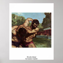 Detalle del luchador de Gustave Courbet Impresiones