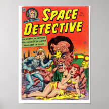 Detective del espacio del arte cómico de la época  poster