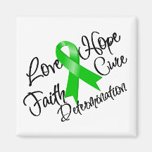 Determinación verde de la esperanza del amor de la imán de frigorifico