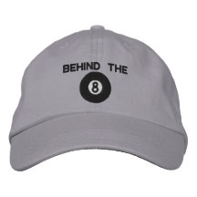 Detrás de la bola ocho gorra bordado gorro bordado