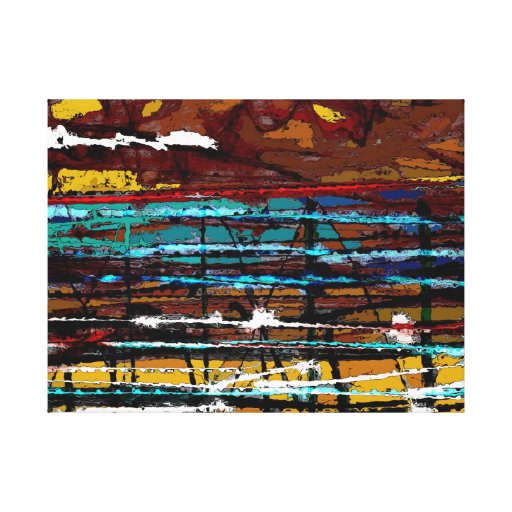 Detrás de las líneas - impresión abstracta de la l impresion de lienzo