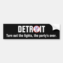 Detroit: El fiesta encima Pegatina De Parachoque