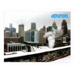 Detroit en invierno postal