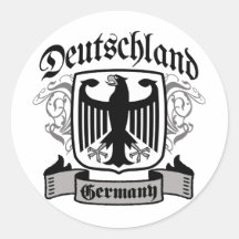 Deutschland Pegatina Redonda