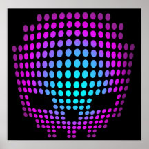 DHskullpixelDOTSgradientangle2bubble Posters