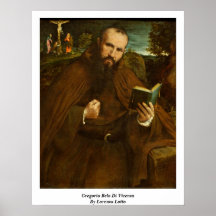 Di Vicenza del Fra Gregorio Belo de Lorenzo Lotto Poster