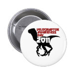 Día 2011 de la conciencia del Velociraptor Pin