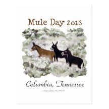 "Día 2013 de la mula: Columbia, Tn." Postal vertic