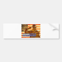 Día americano de los patriotas de la bandera del s pegatina de parachoque
