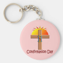 Día católico de la confirmación para los niños llavero personalizado