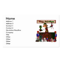 Día de fiesta del navidad del diseño del duende de plantillas de tarjetas personales
