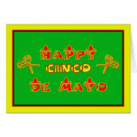 Día de fiesta español mexicano del festival de Cin Tarjetón