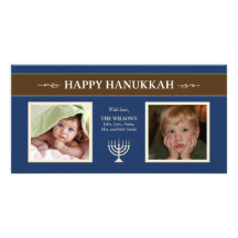Día de fiesta feliz PhotoCard de Jánuca Menorah (a Tarjetas Fotograficas
