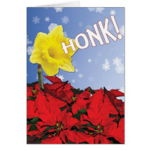 Día de fiesta feliz que toca la bocina el narciso felicitaciones