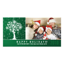Día de fiesta Photocard (verde) de la familia del  Tarjeta Personal