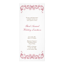 Día de fiesta rojo blanco antiguo del navidad de l invitacion personalizada