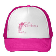 día de fiesta rosado del navidad gorra