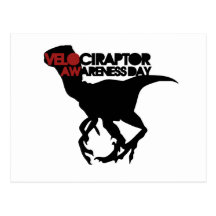 Día de la conciencia del Velociraptor Tarjetas Postales