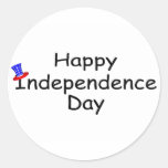 Día de la Independencia 4 de julio feliz Pegatina Redonda