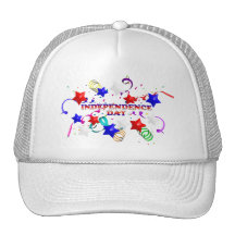 Día de la Independencia con el gorra del confeti y