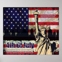 Día de la Independencia de impresión de Estados Un posters