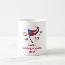 Día de la Independencia feliz Tazas