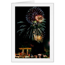 Día de la Independencia Notecard en blanco Tarjeton