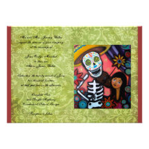 Día de la invitación muerta del boda