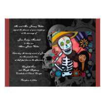 Día de la invitación muerta del boda