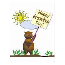 Día de la marmota feliz Groundhog Postales