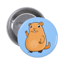 Día de la marmota feliz pin