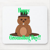 ¡Día de la marmota feliz! Tapete De Raton