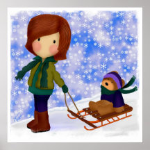 Día de la nieve impresiones