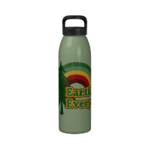 Día de la Tierra cada día, agua amistosa reciclada Botella De Agua Reutilizable