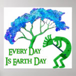 Día de la Tierra Kokopelli Poster