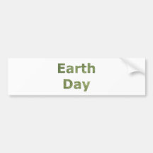 Día de la Tierra Pegatina De Parachoque