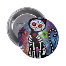 Dia de los Muertos Cat Pin