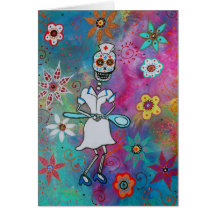 DIA DE LOS MUERTOS NURSE TARJETÓN