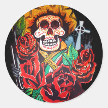 dia de los muertos pegatinas  