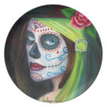 Día de los muertos por Lorri Karels Plato Para Fiesta