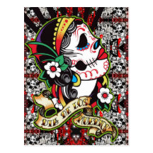 Día de los muertos postal