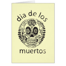 día de los muertos tarjeta
