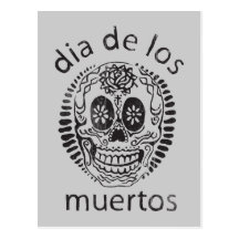 día de los muertos tarjeta postal