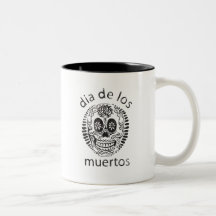 día de los muertos tazas de café