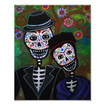 Día de los pares del boda de la pintura muerta fotografia