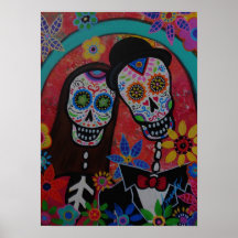 Día de los pares muertos del boda posters